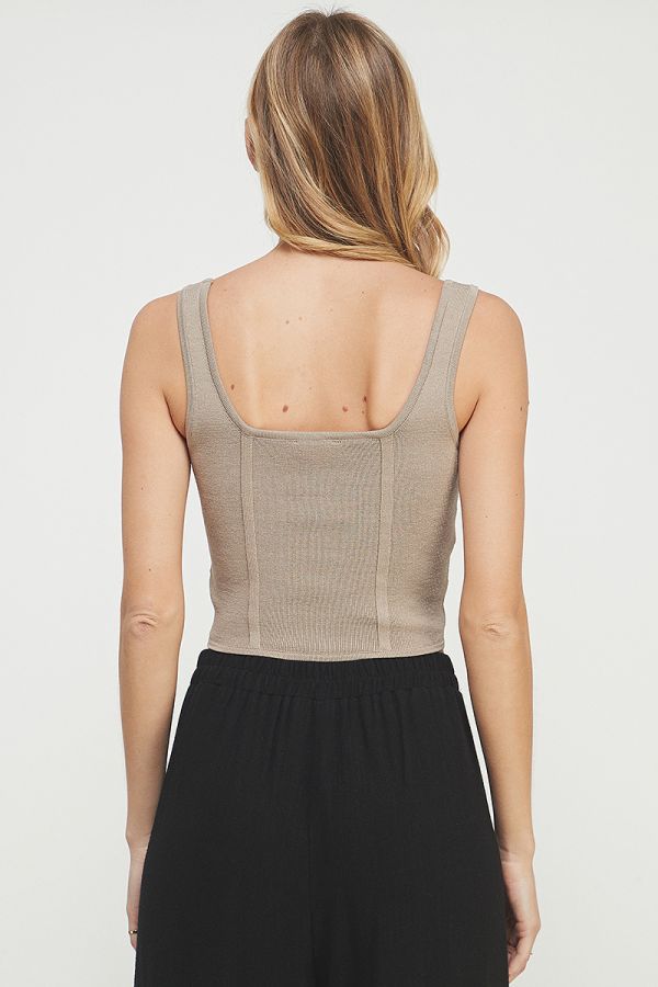 Anny Sleeveless Knitted Soft Corset Top