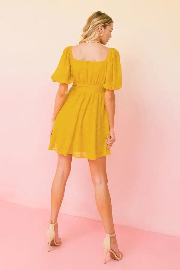 Textured woven mini dress