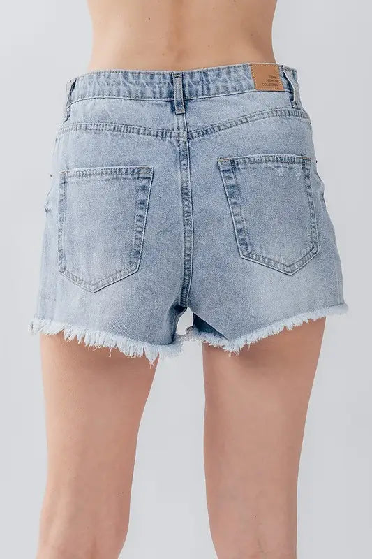 Layla Distressed Denim Shorts