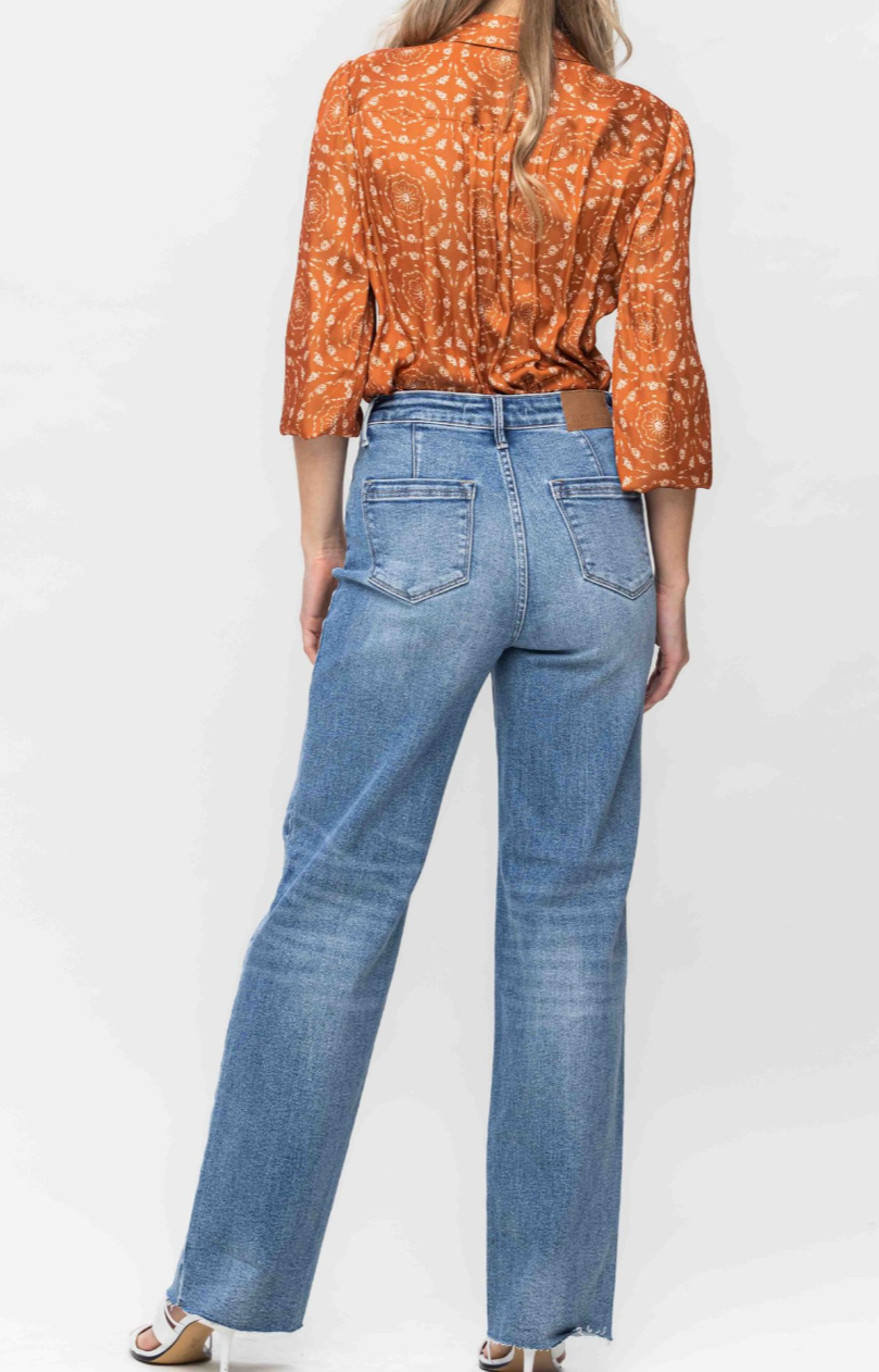 Judy Blue High waist Wide Leg Jean(Stretchy)
