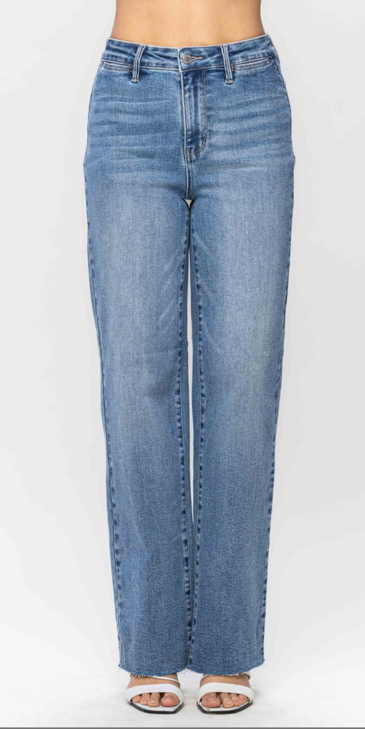 Judy Blue High waist Wide Leg Jean(Stretchy)