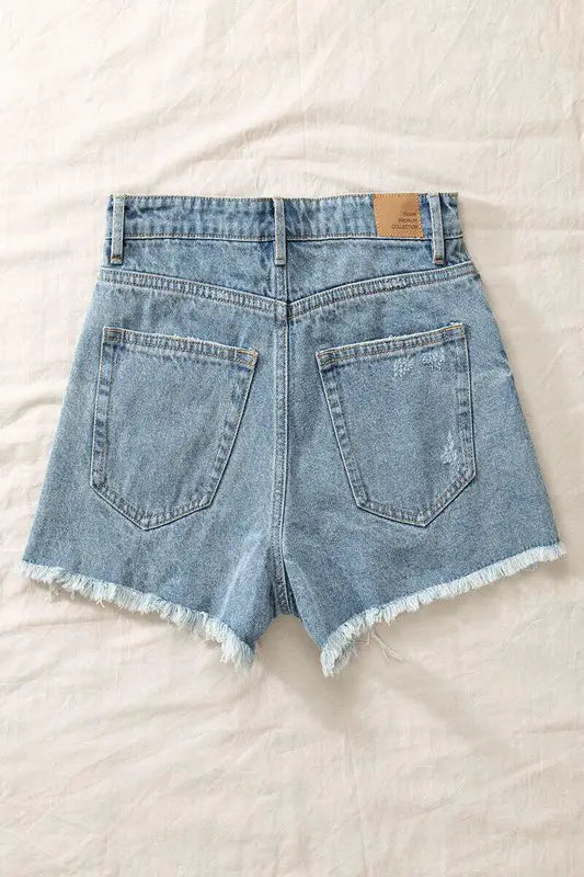 Layla Distressed Denim Shorts
