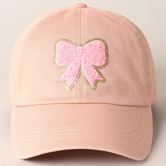 Leia Fuzzy Pink bow cap