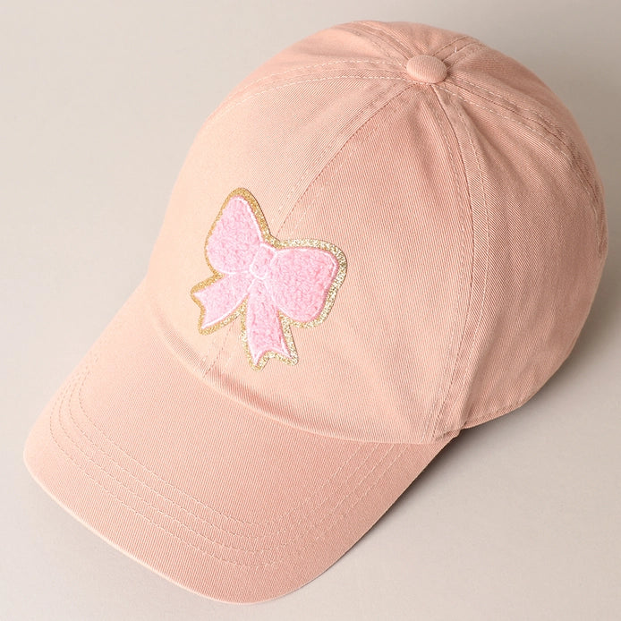 Leia Fuzzy Pink bow cap