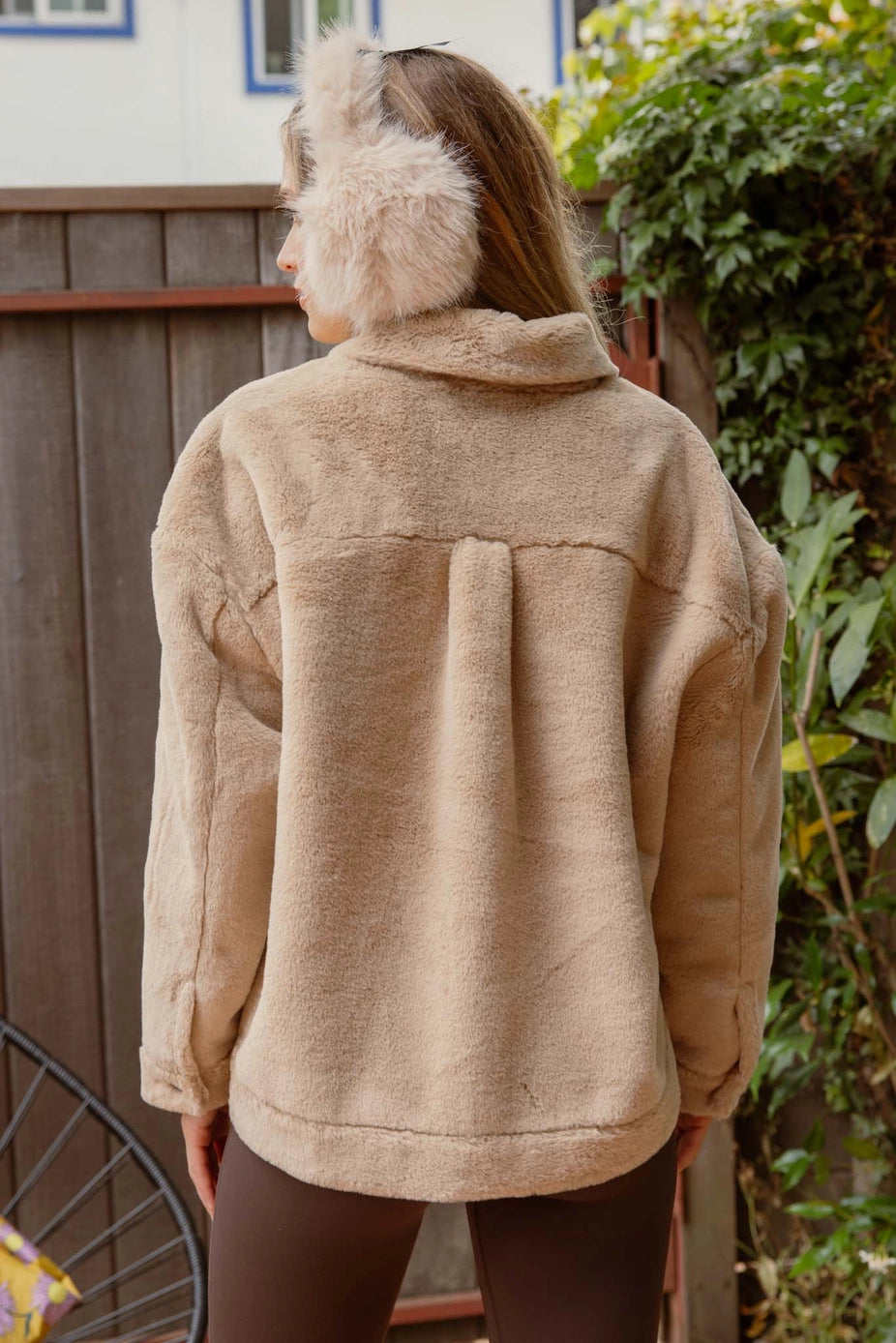 Jianna Teddy Collared Button Down Jacket