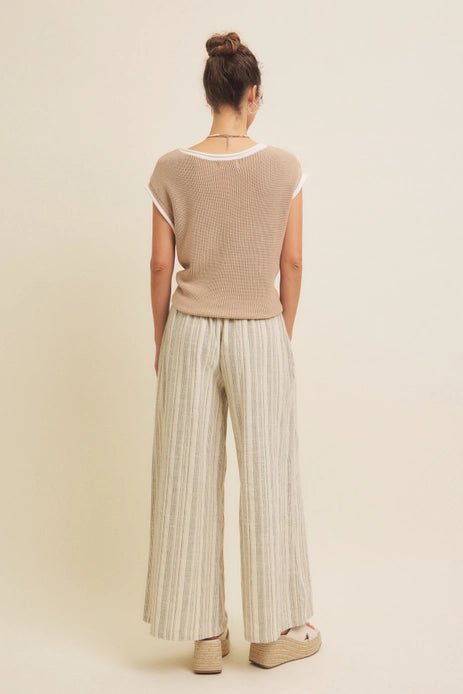 Nola Knitted Sweater Vest with Round Neck